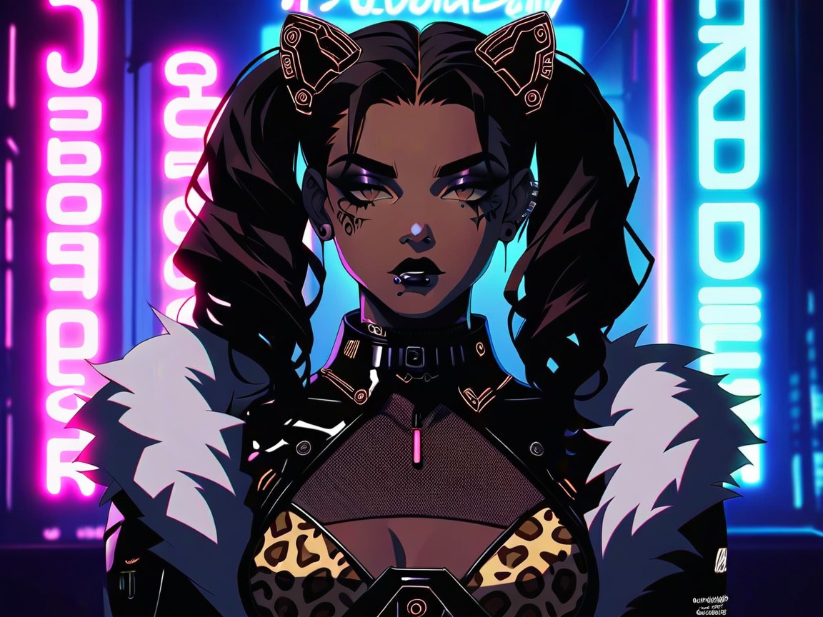 Brunette, Low Chest Depth, Futuristic Setting Latina AI Porn