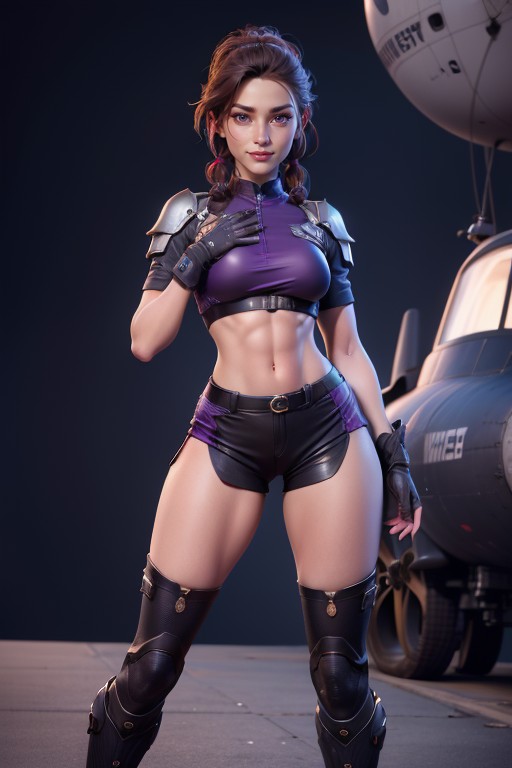 Abs, Cyberpunk, A Alita AI Porn