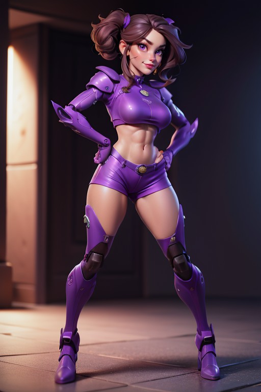 Abs, A Alita, Rounded Breasts AI Porn