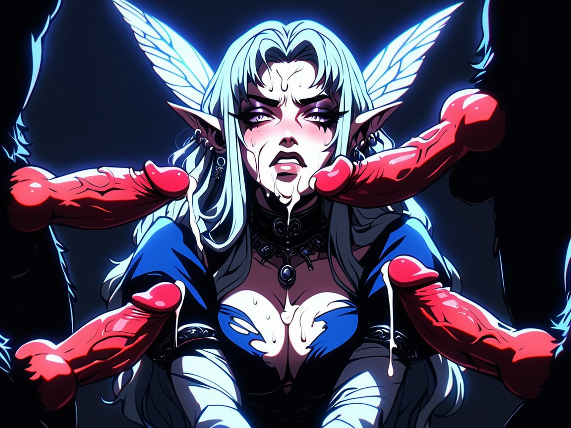 Sloppy, Large Ass, Dark Background AI Porn