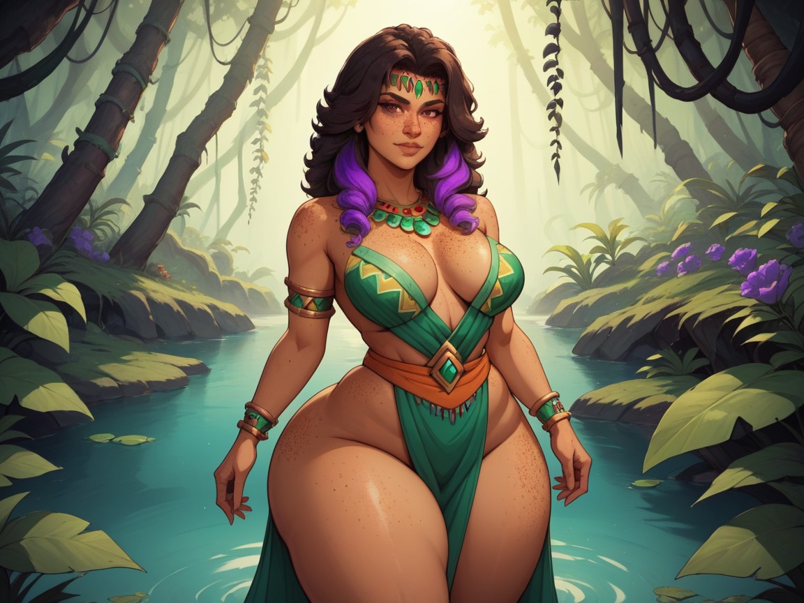 Thick Torso, Thick Ass Cheeks, Chest And Hips Proportionate AI Porn