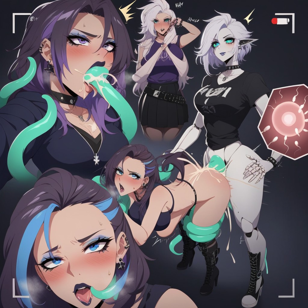 Groping, Between Legs, Anthro Furcentaur Futa AI Porn