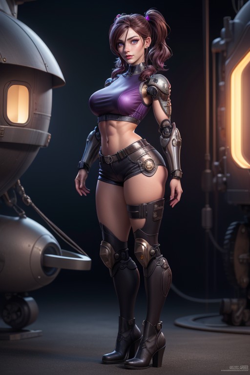 Freckles, Rounded Ass, Muscular Definition AI Porn