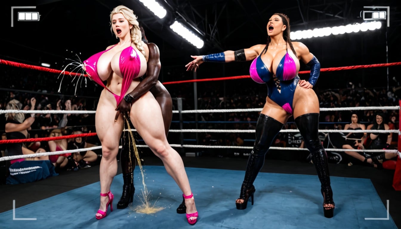 Large Breasts, Lesbian Wrestling, Skinny AI Porn