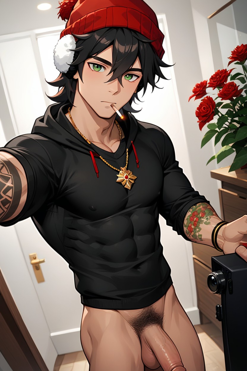 18+, Low Fascinating Body, Red Hooded Vest AI同性戀黃片