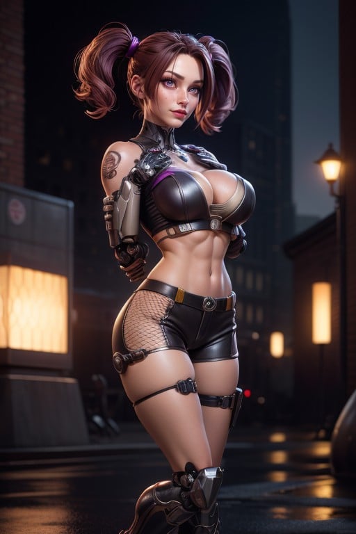 Breasts Pressed Together, Cyborg, Military Boots Porno IA