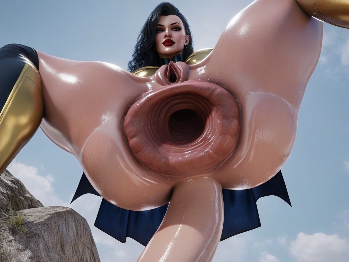 Extreme Detailed Anus, Pussy Dripping, Superhero AI Porn
