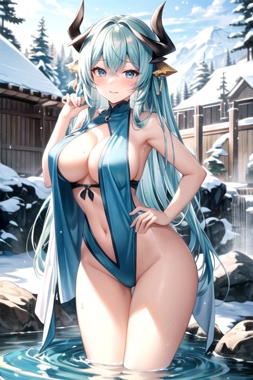 Kiyohime, Sensitive, Smug Furry AI Porn