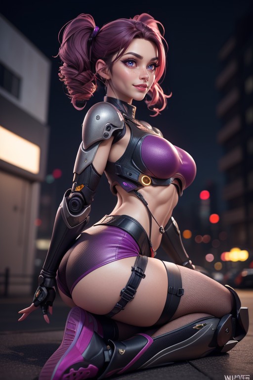 18+, Arms Behind Back, Rounded Breasts AI Porn