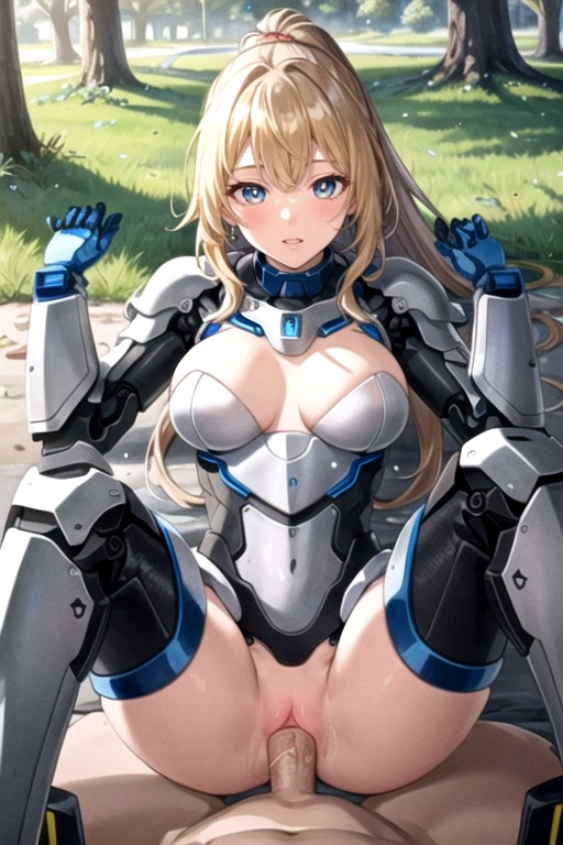 Parc, Yeux Bleus, Armure De RobotPorno IA Furry