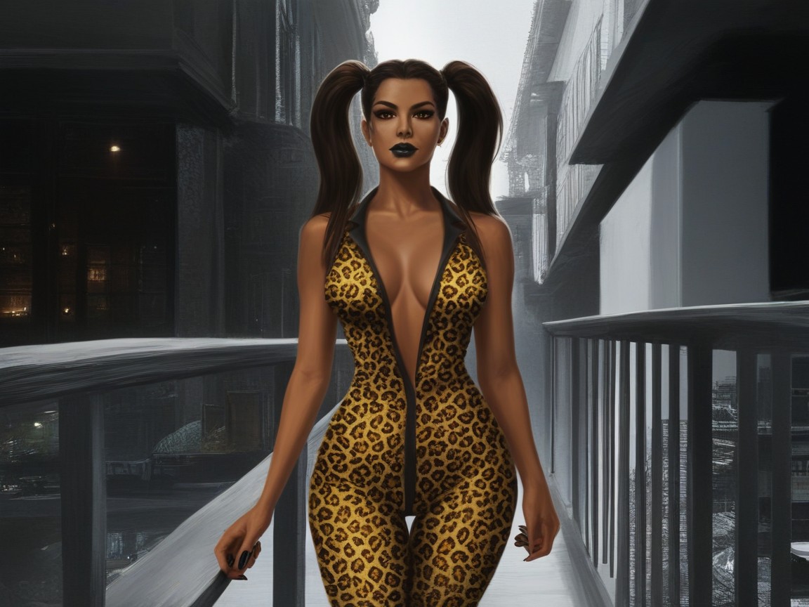 High Breasts, High Brightness Effect, Black Lipstick Porno IA