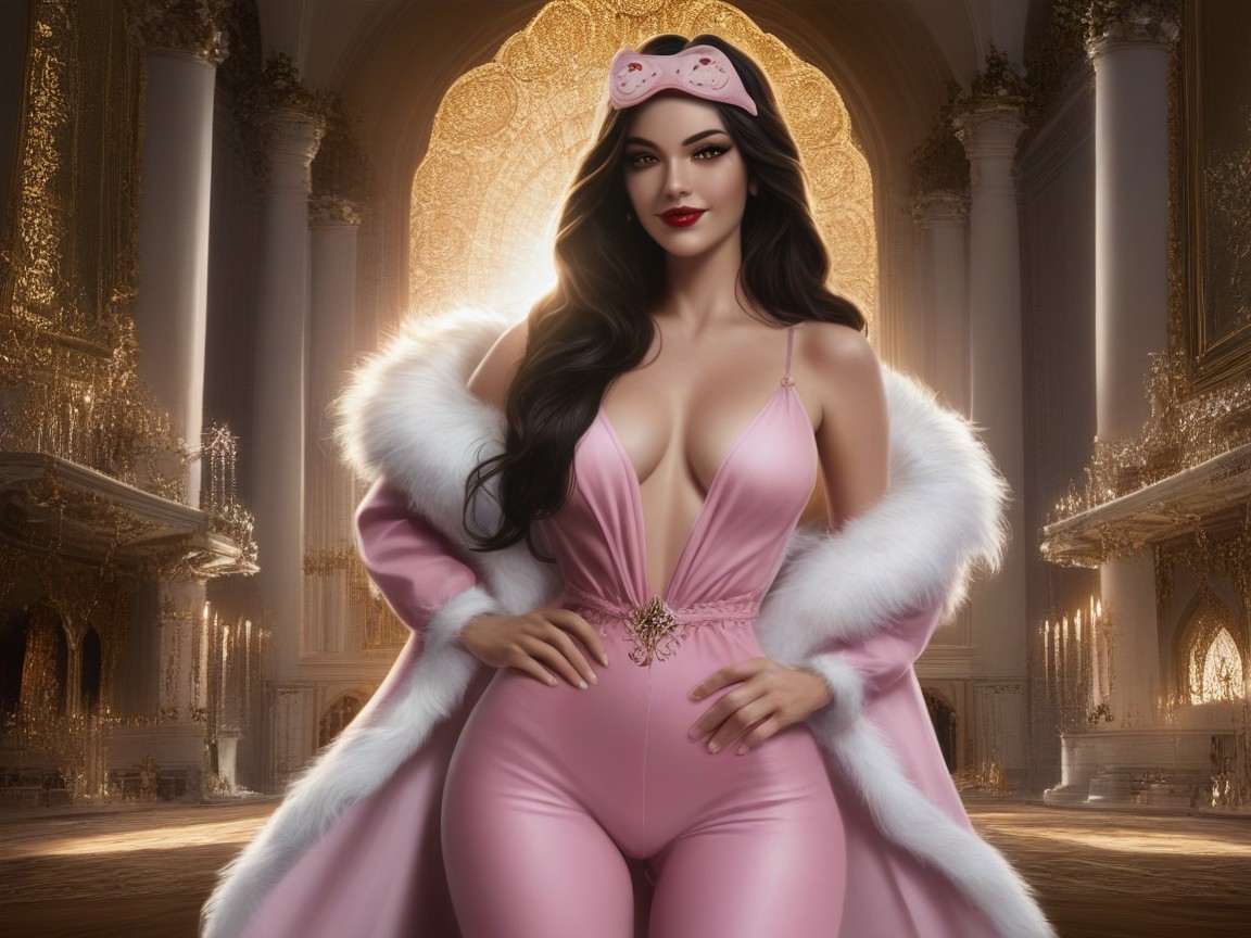 One Woman, Chandelier Overhead, Thick Thighs AI Porn