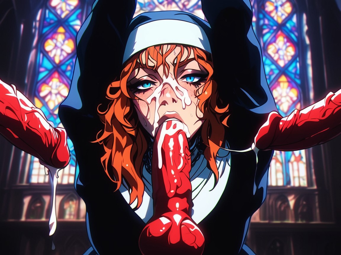 Wet Penis, Nun, Anal Sex AI Porn