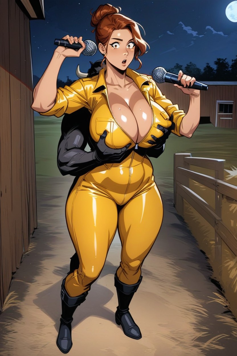 Brown Eyes, Night, Nsfw AI Porn