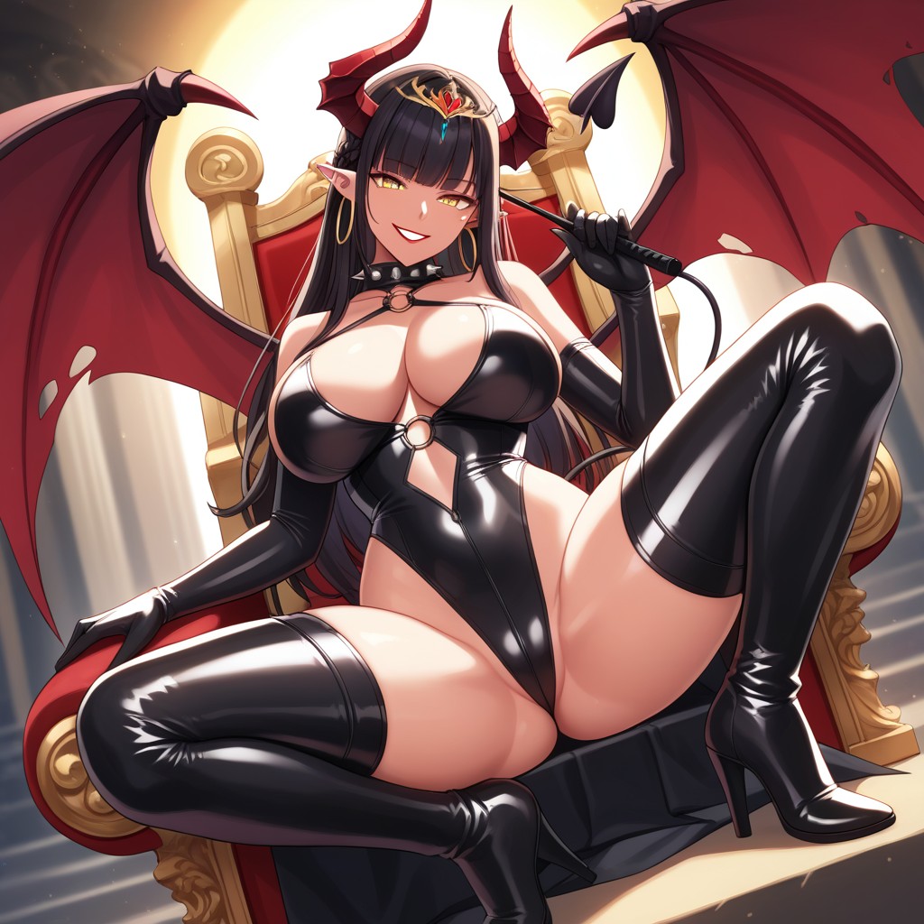 Braid, Latex, Front View Hentai AI Porn