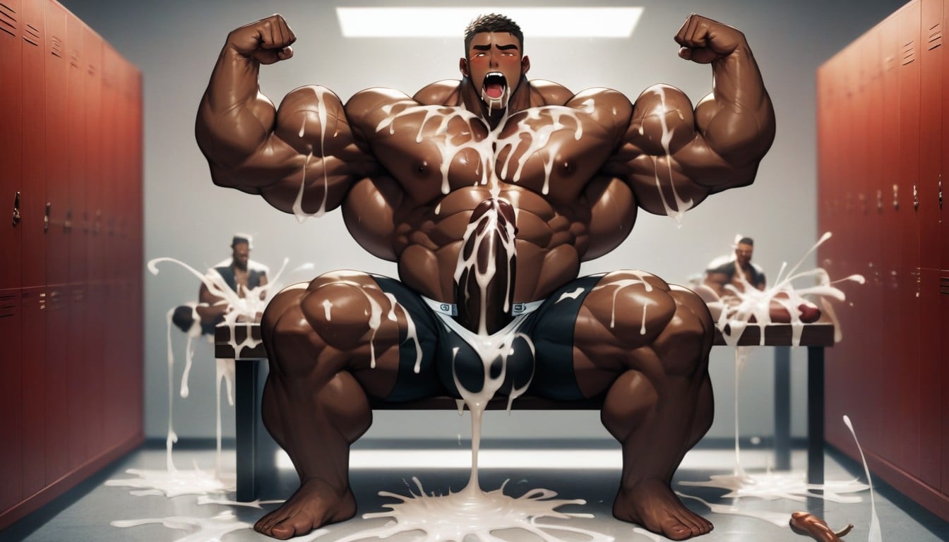 흑인, Cum Blast, Screaming 게이 AI 포르노