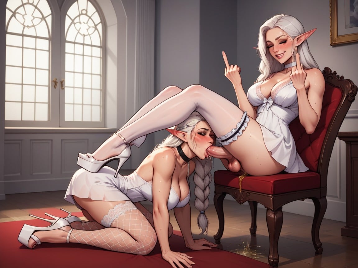 Elf, Sitting On Chair, 18+ 人妖AI黃片