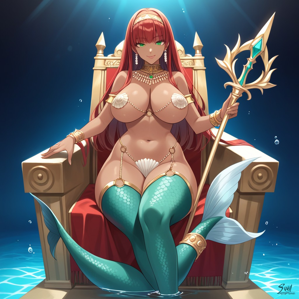 Simmetrycal Image, Mermaid, Sitting Hentai AI Porn