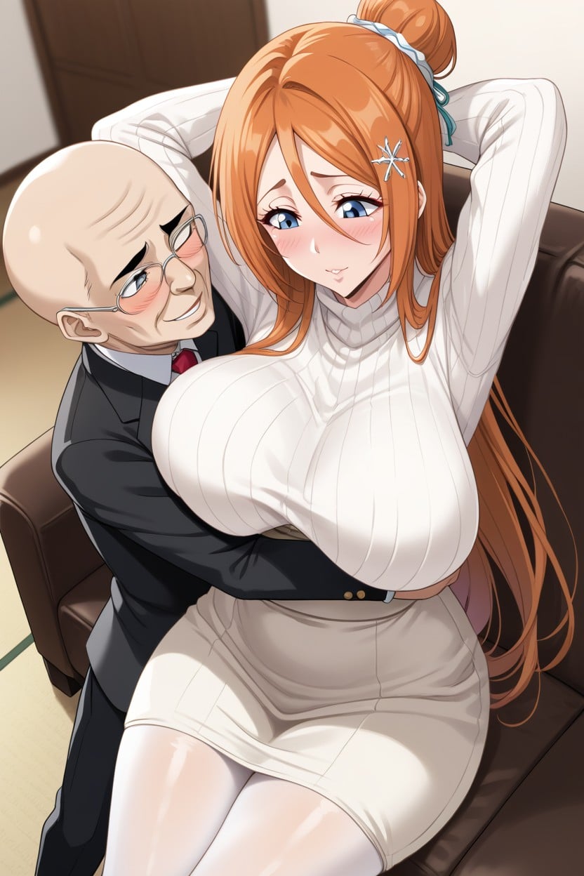 Male Hug From Front, Bald Male, Body Close To Each Other Hentai AI Porn