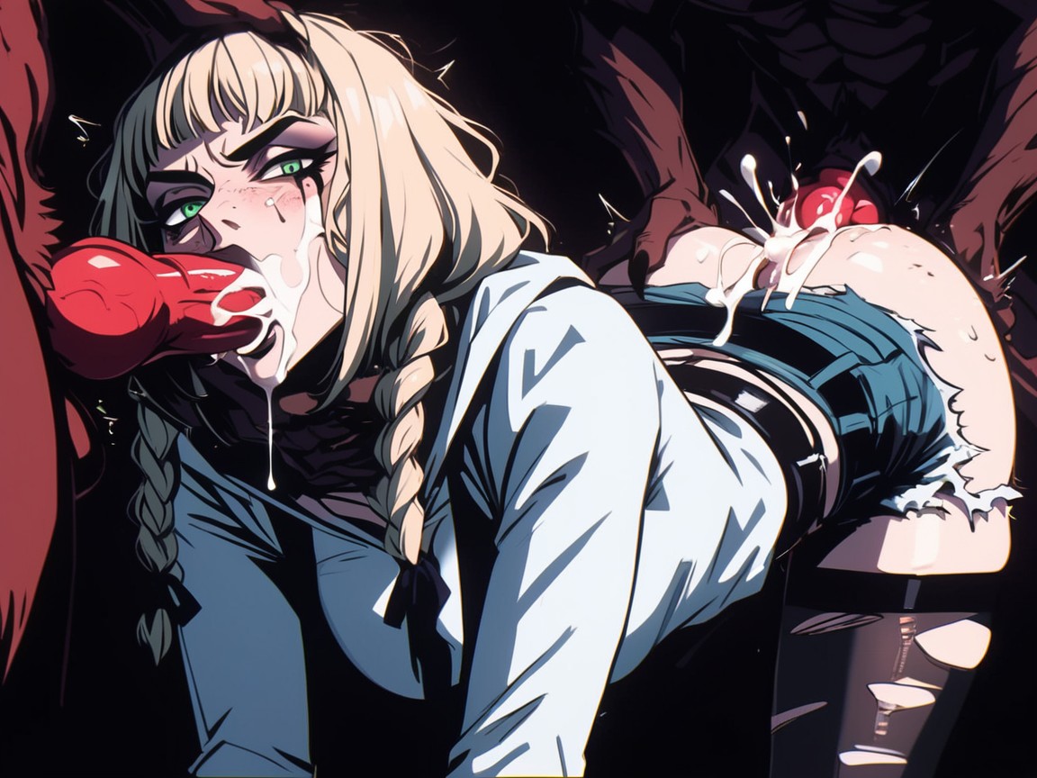 Wet Penis, Dark Shadows, Big Furry Werewolf AI Porn