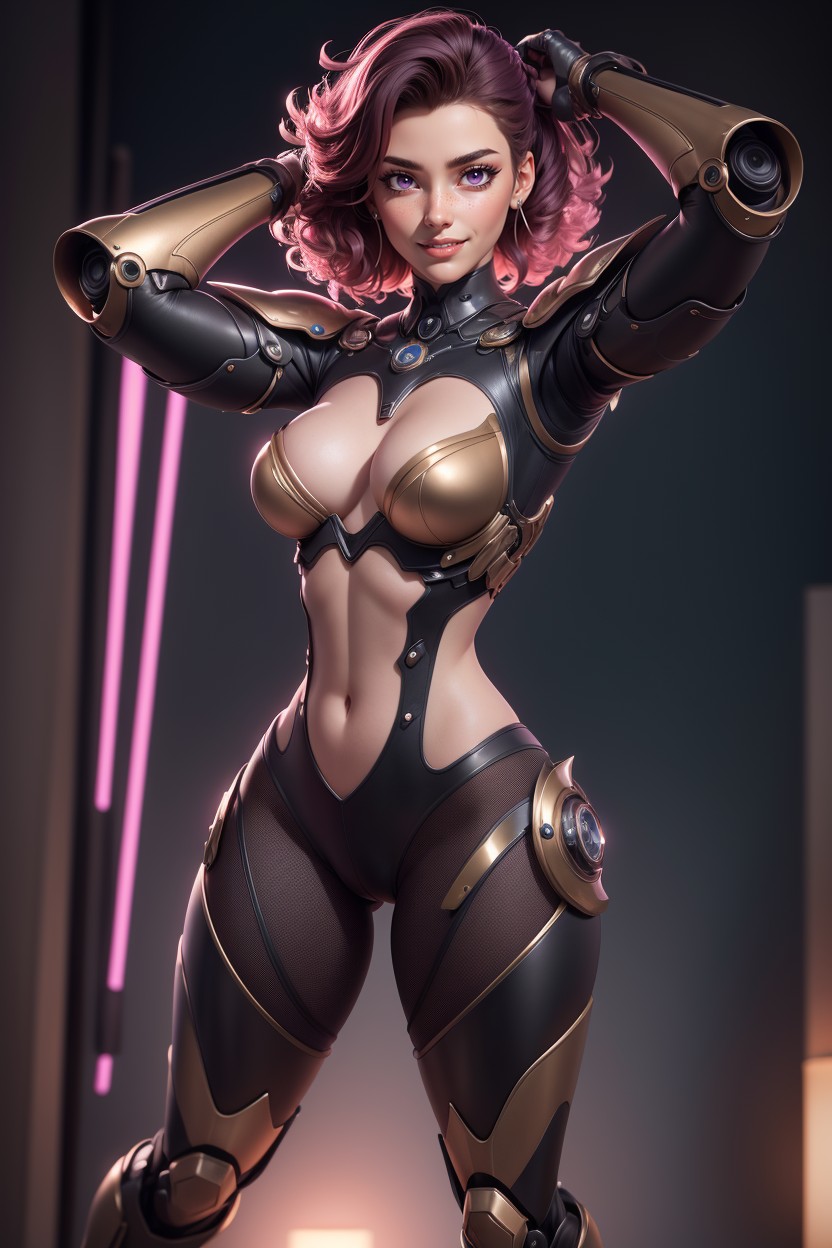 Model Body Pose, Athletic Body, Brown Skin Hentai AI Porn