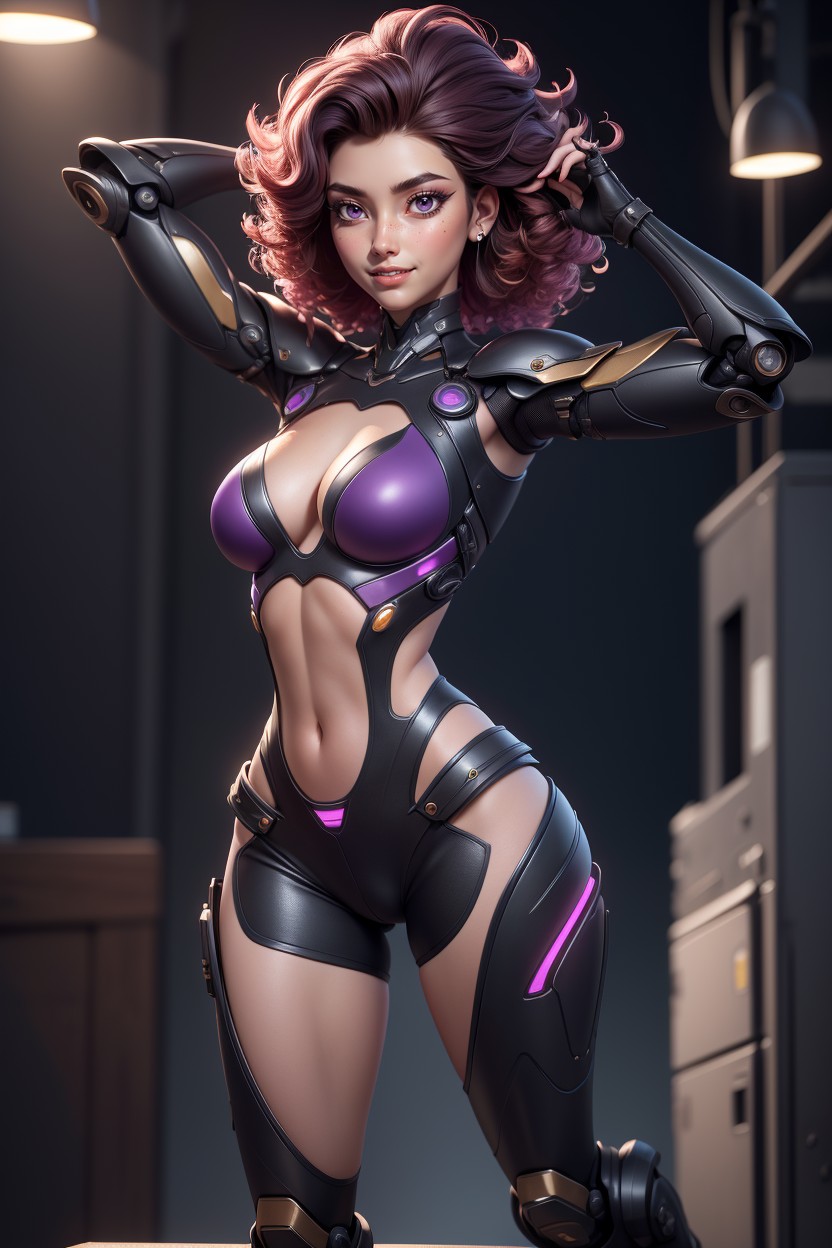 Breasts Pressed Together, Robot Armor, Fitness Hentai AI Porn