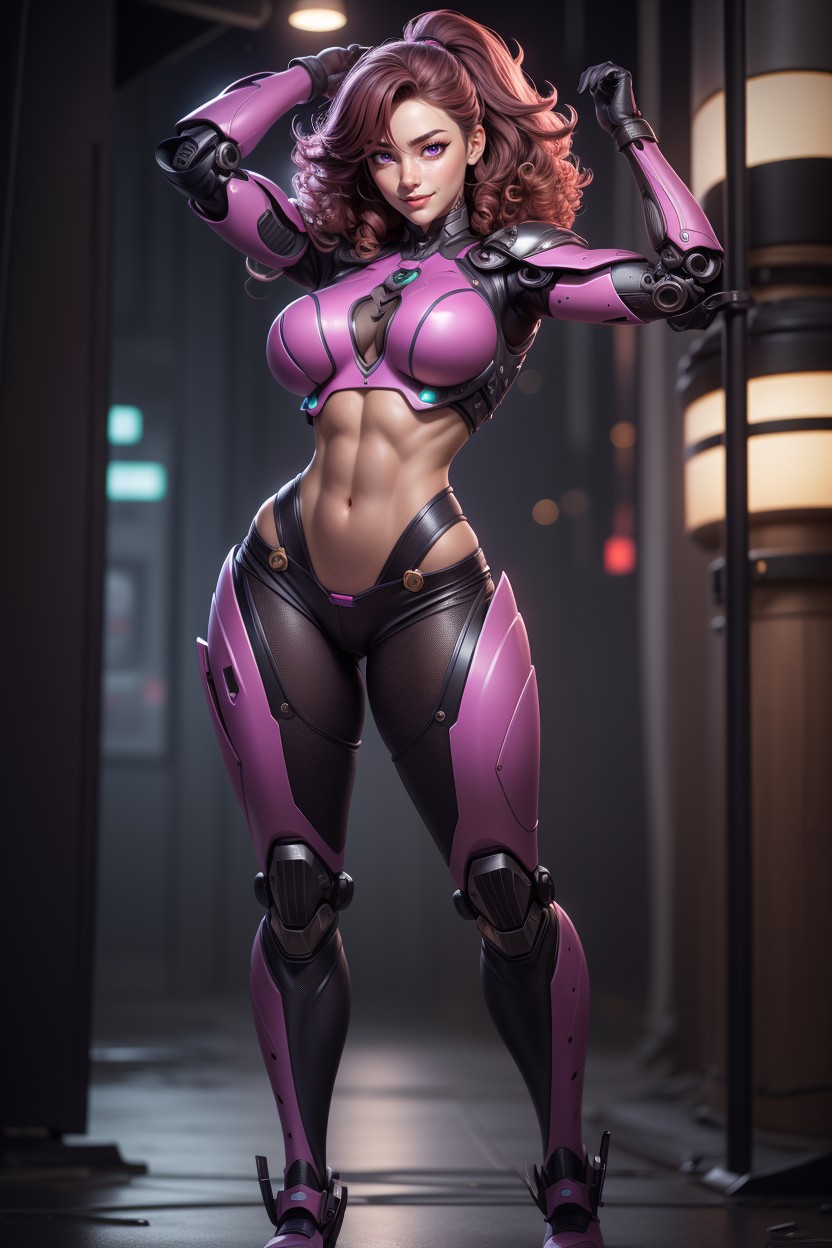 Rounded Breasts, Curly Hair, Rounded Ass Hentai AI Porn