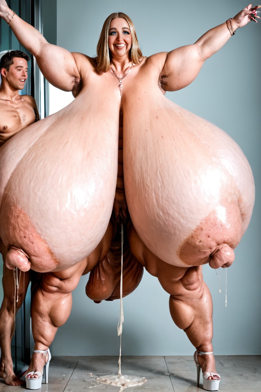 Standing, Public, Cum Dripping Down Legs AI Porn