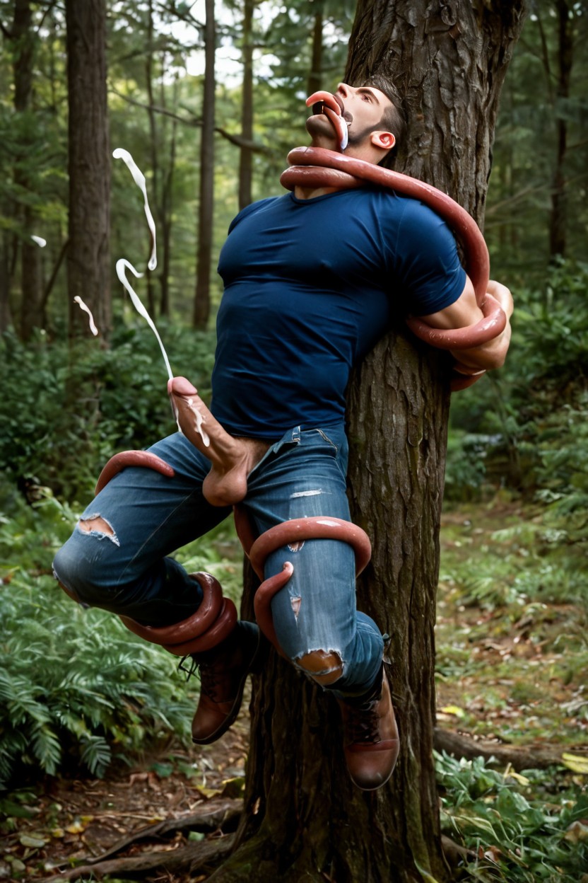 Held Down, Heavy, Ripped Clothes AI Porn