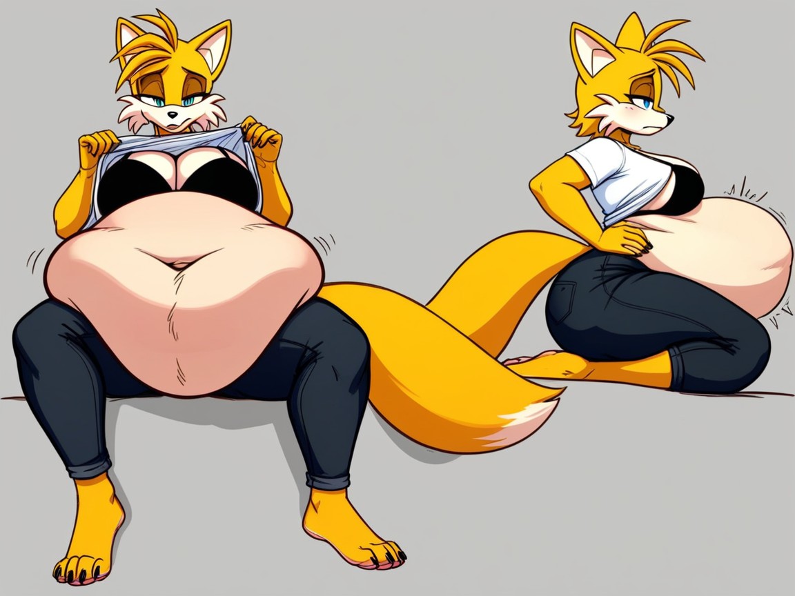 Same Size Vore, Stomach Bulge, Lumps In Belly Furry AI Porn