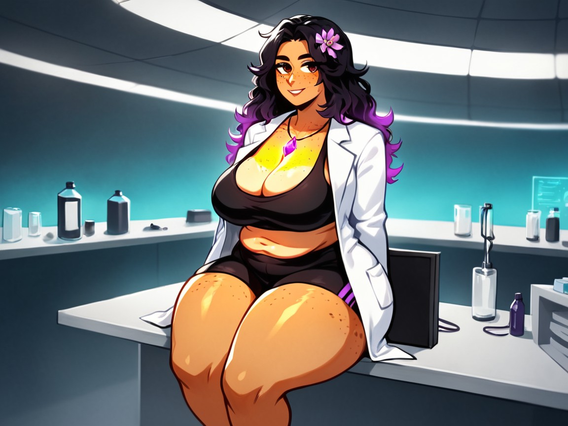 Lab, Vibrant Colors, Low Torso Height Latina AI Porn