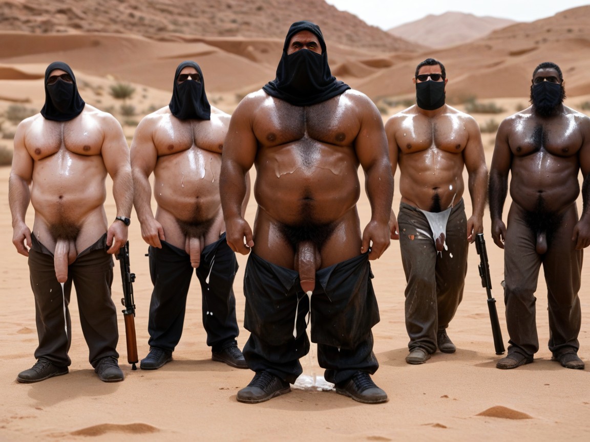Many Traces Of Dry Semen Everywhere, Only Bearded Blacks, Hairy Cocks AI Gay Porn