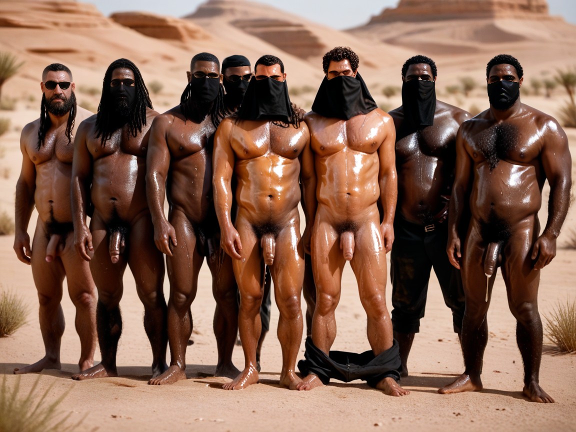 Oiled, Bulges, Rear View AI Gay Porn