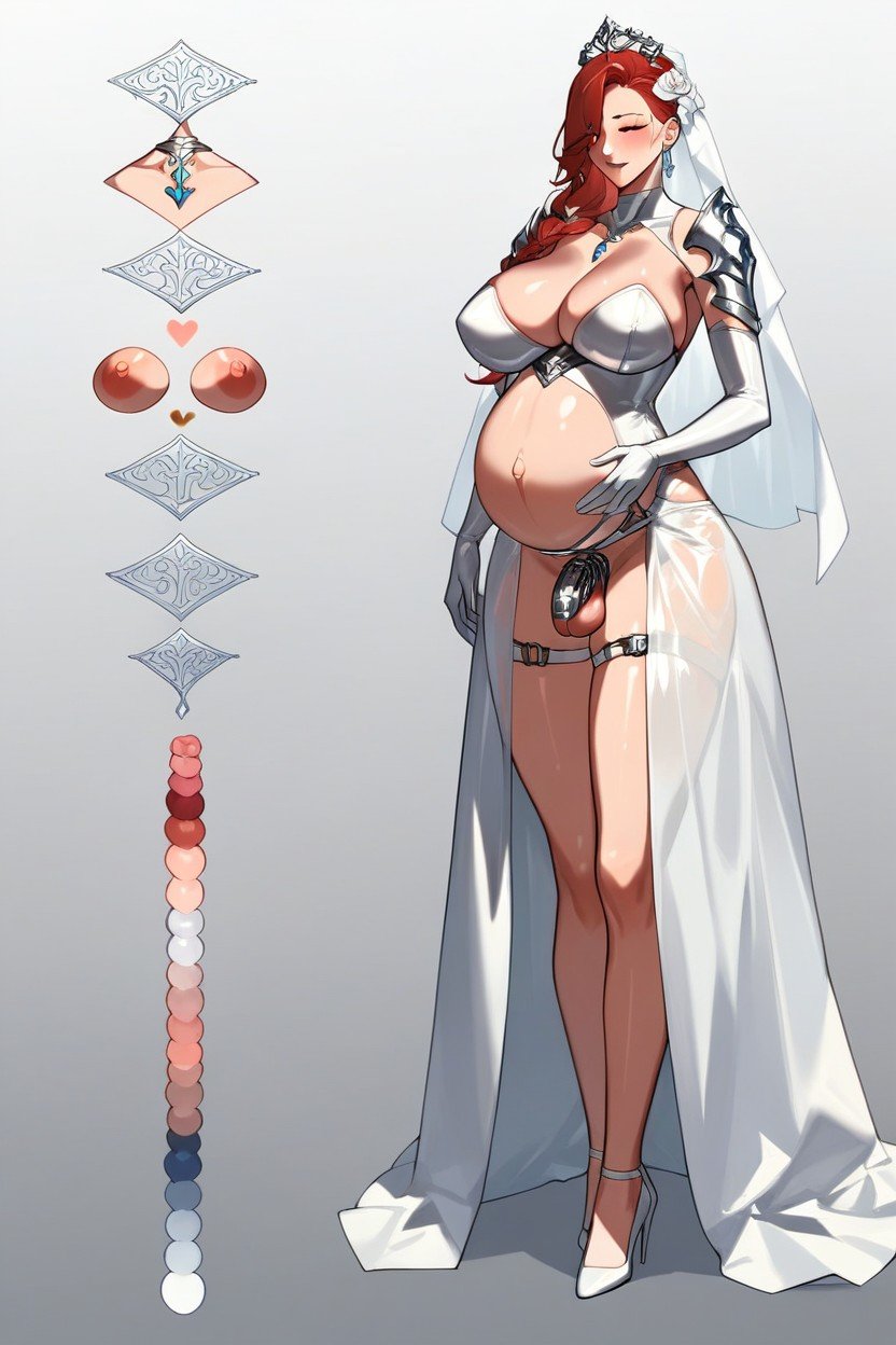 Latex Pregnant Wedding White Bride, Latex Armor Mage Fantasy, Latex Big Breast SiliconeFurry IA