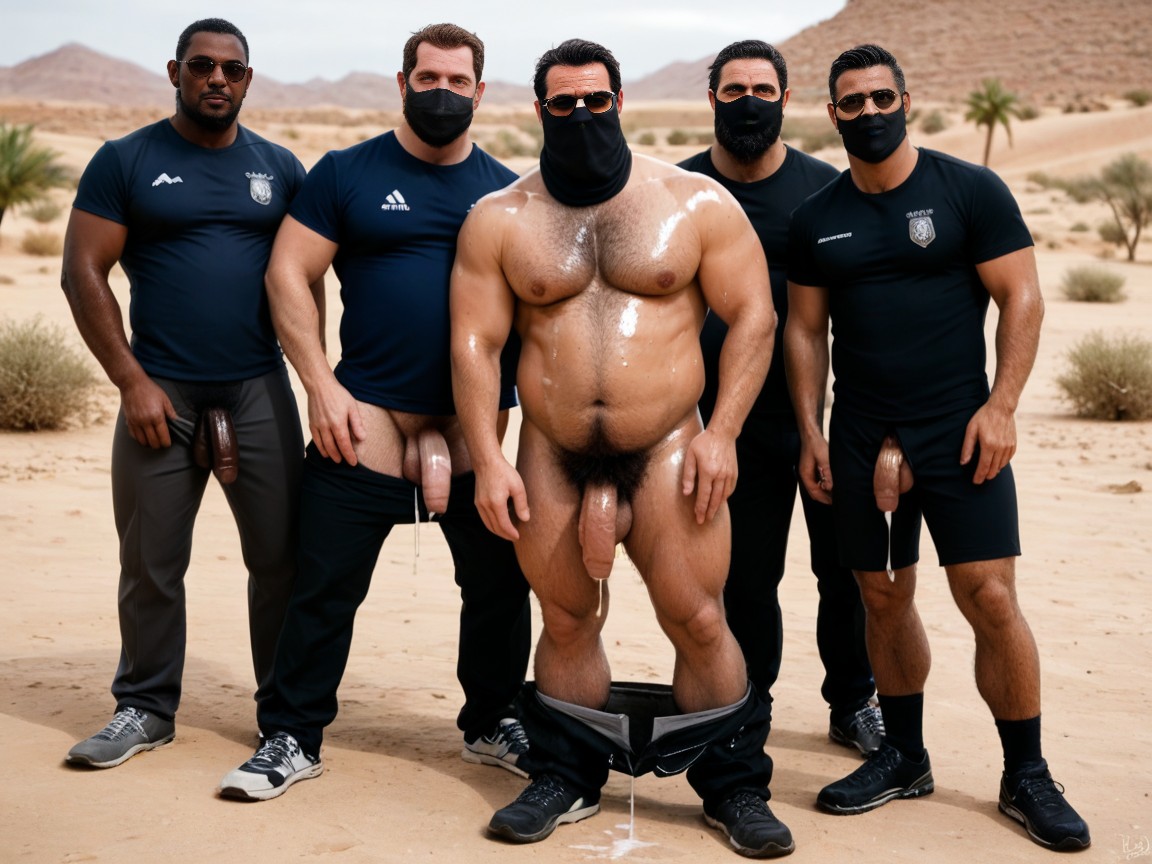 Black Hijab, Oiled, 18+ AI Gay Porn