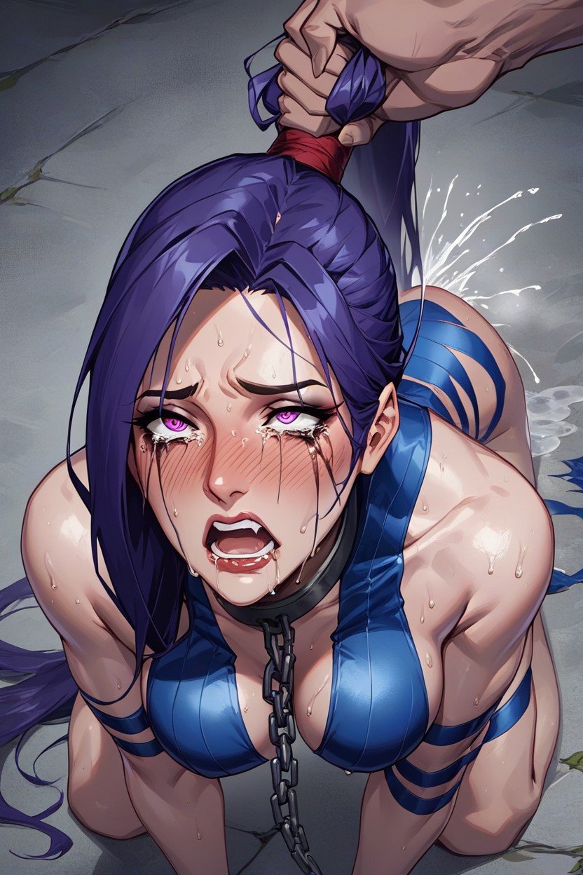 Tears, Psylocke Nervous, Psylocke Looking Over Her Shoulder Furry AI Porn