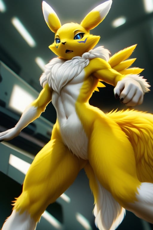 18+, Renamon Full BodyファーリーAIポルノ