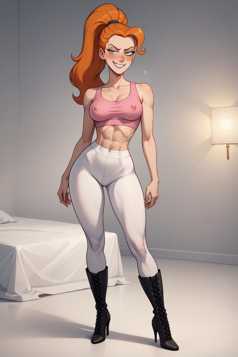 Lean Thighs, Gorgeous Face, Full Body AI Porn