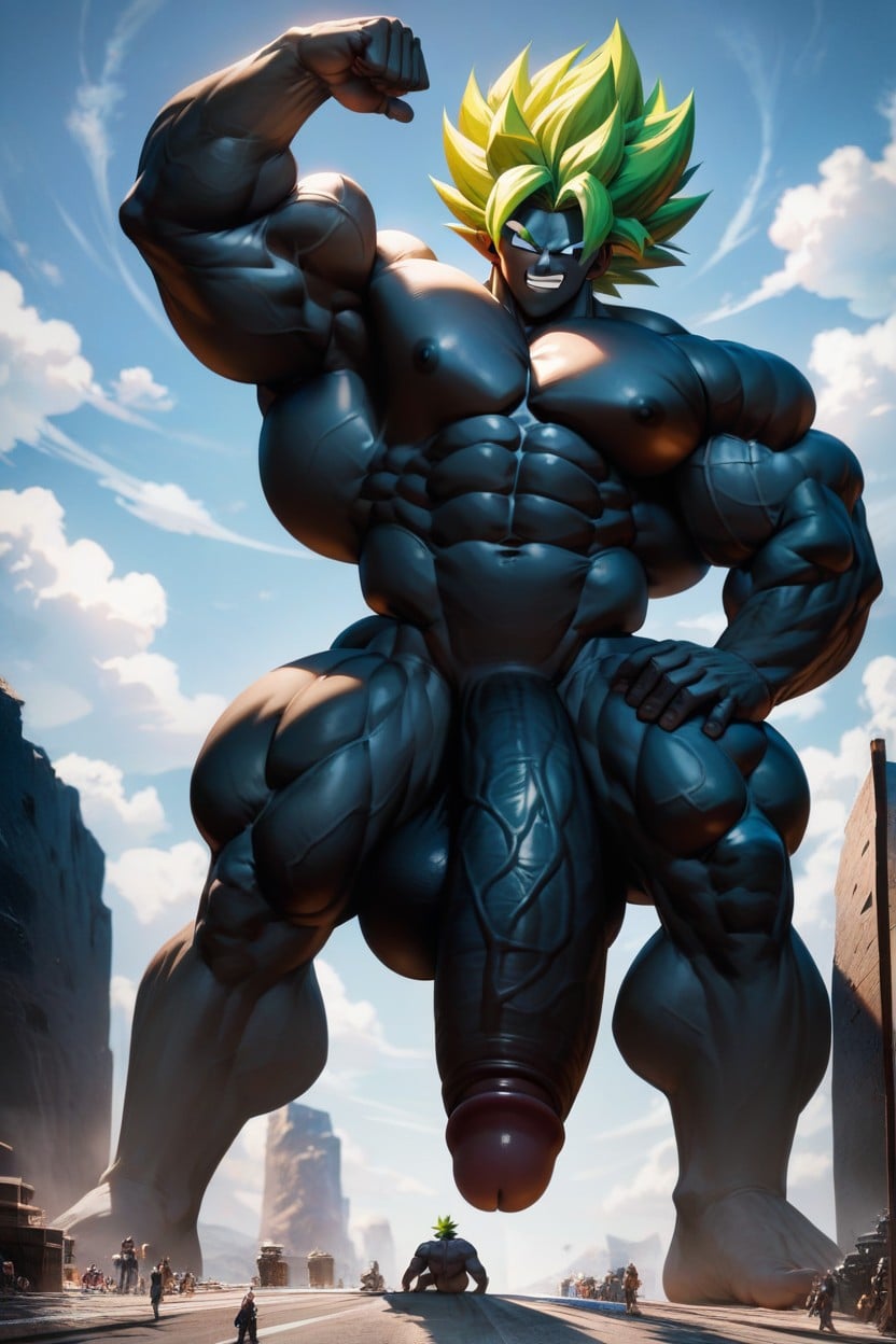 Giant Massive Full Body Artwork, Big Ball, Big Man AI Gay Porn