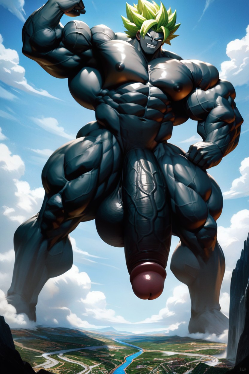Super Saiyan, Tall, Big Man AI Gay Porn