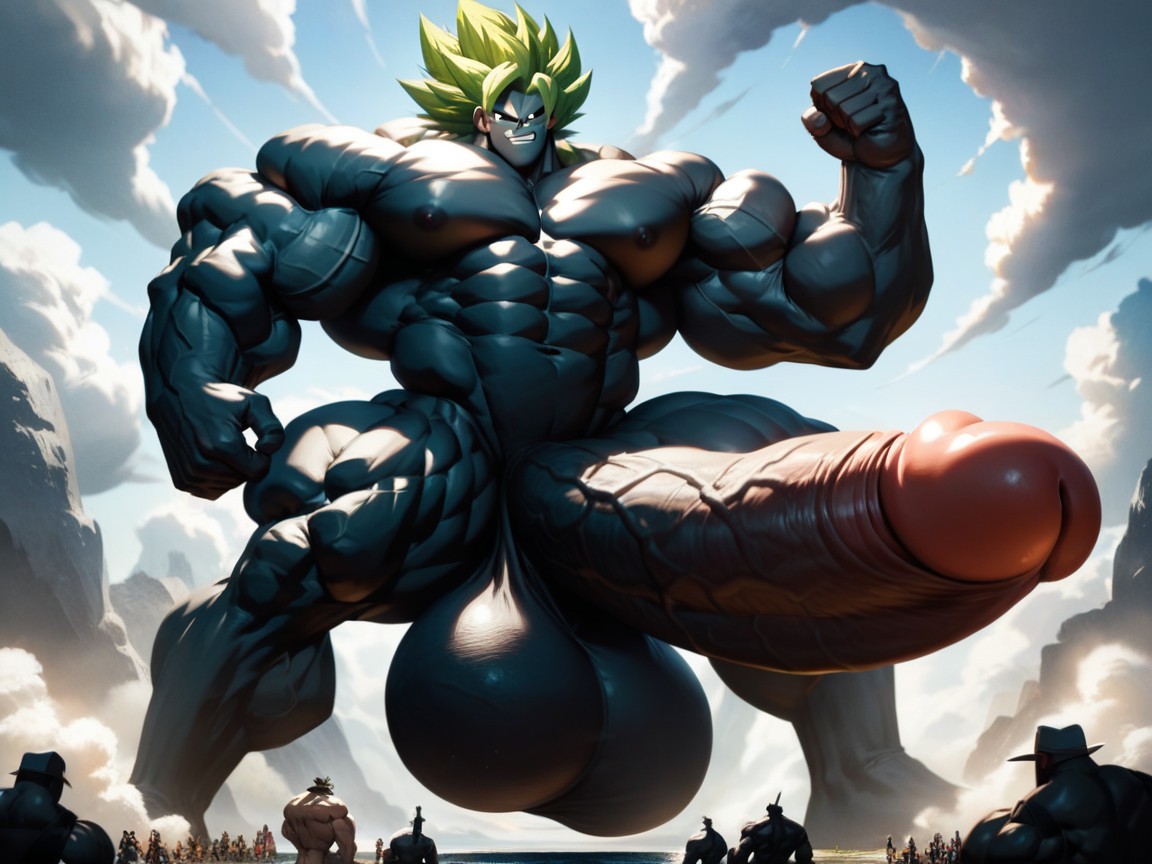 Hyper Penis, Huge Testicles, 18+ AI Gay Porn