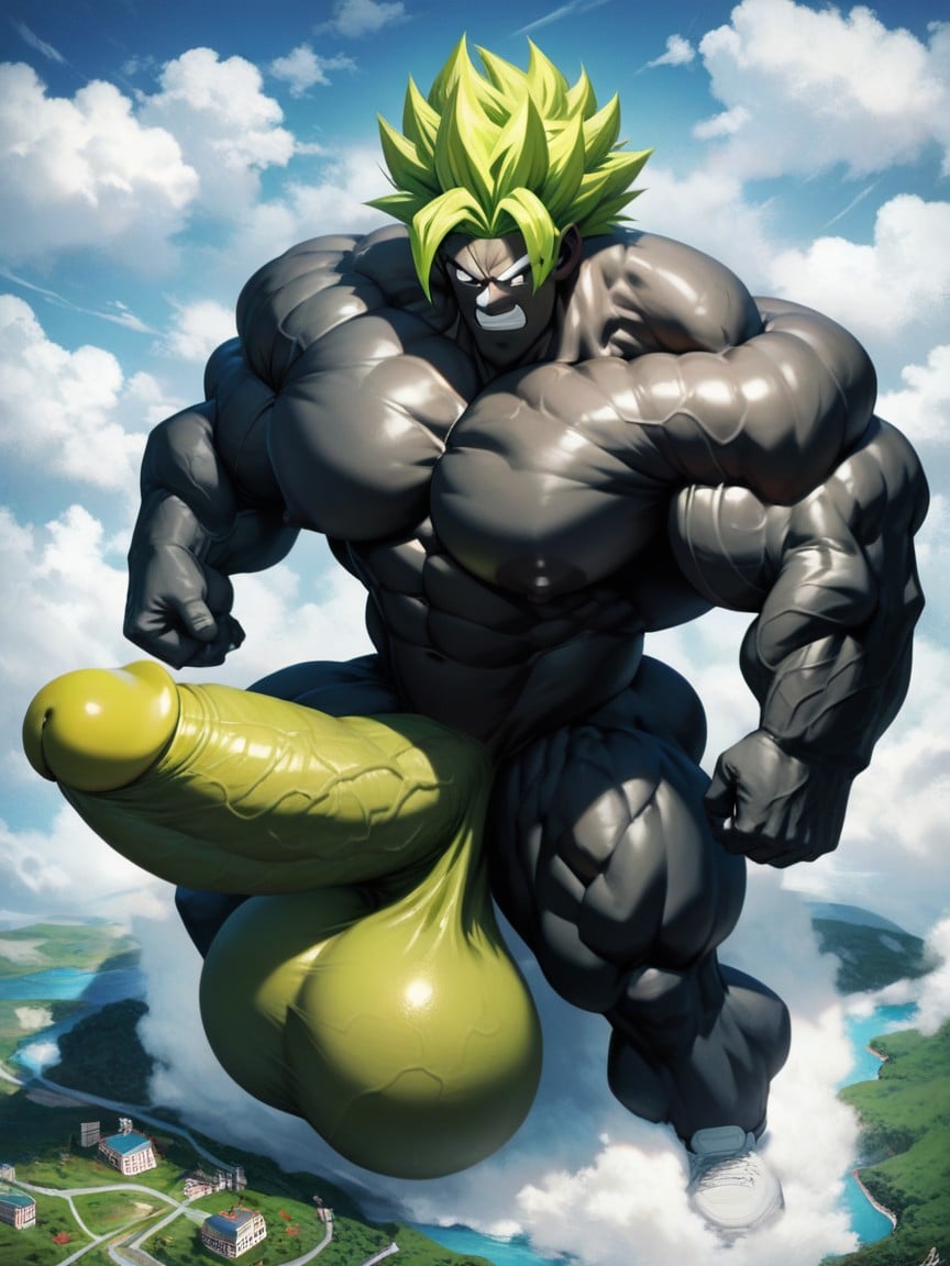 Naked, Oversized Muscles, Extremely Large Ass AI Gay Porn