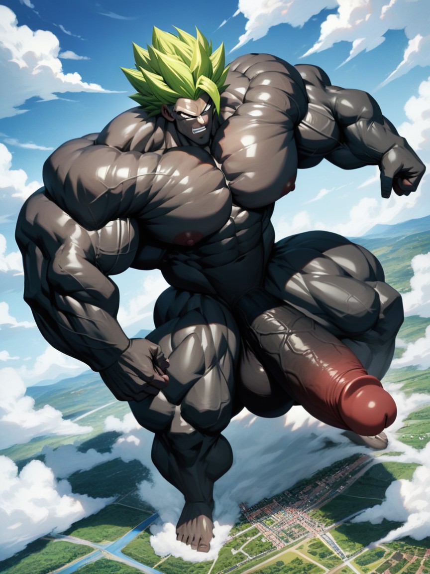 Extremely Large Ass, High Angle Shot, Oversized Muscles AI Gay Porn