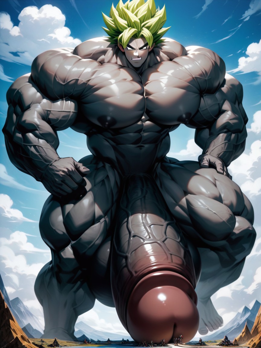 Huge Ball, Giant Massive Full Body Artwork, 18+ AI Gay Porn