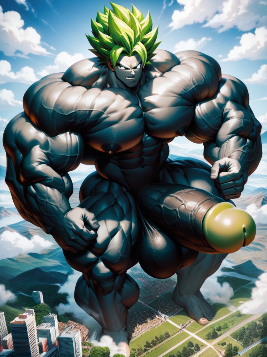 Bragging Face, Hyper Muscle Growth, Extremely Large Ass AI Gay Porn