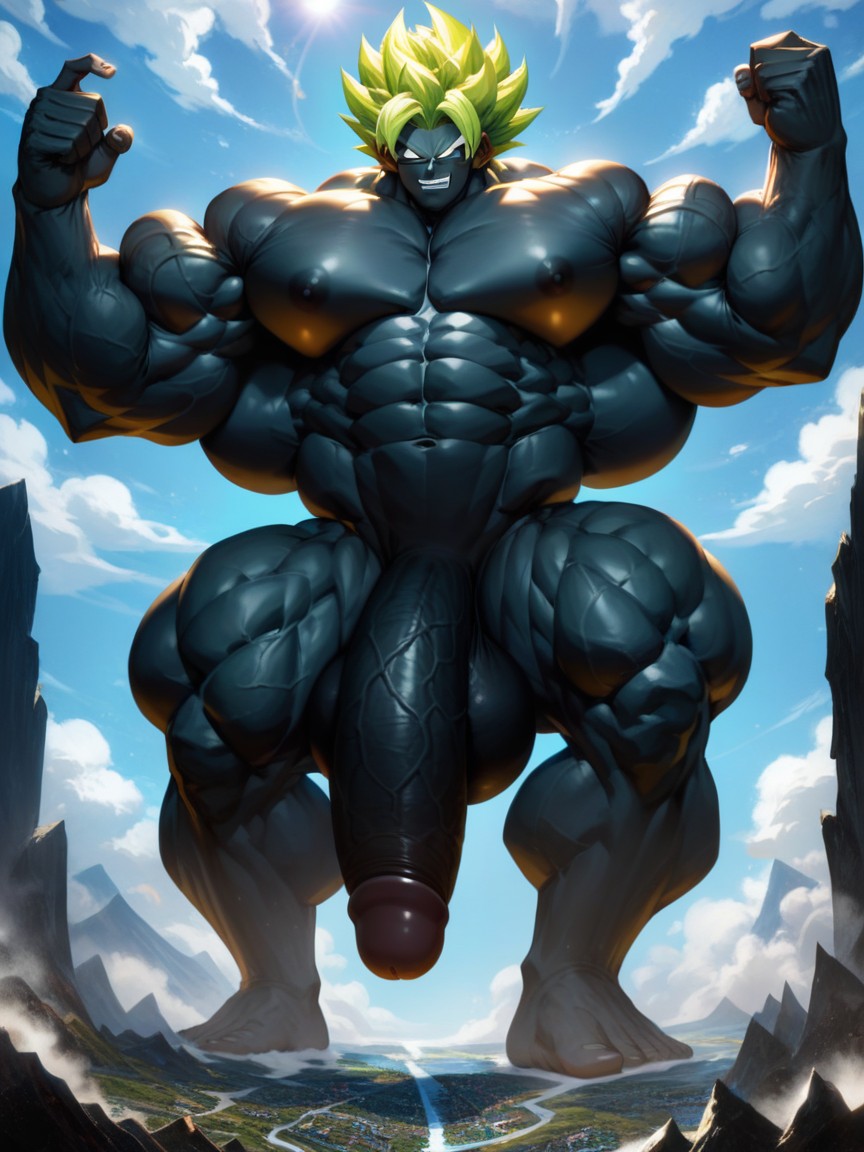 Macro, Extremely Large Ass, White Eyes AI Gay Porn