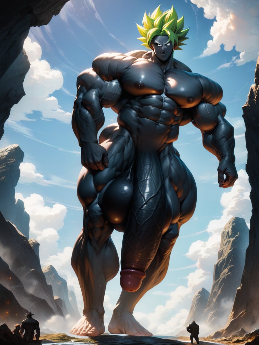 Super Saiyan, Hyper Muscle, Hyper Muscle Growth AI Gay Porn