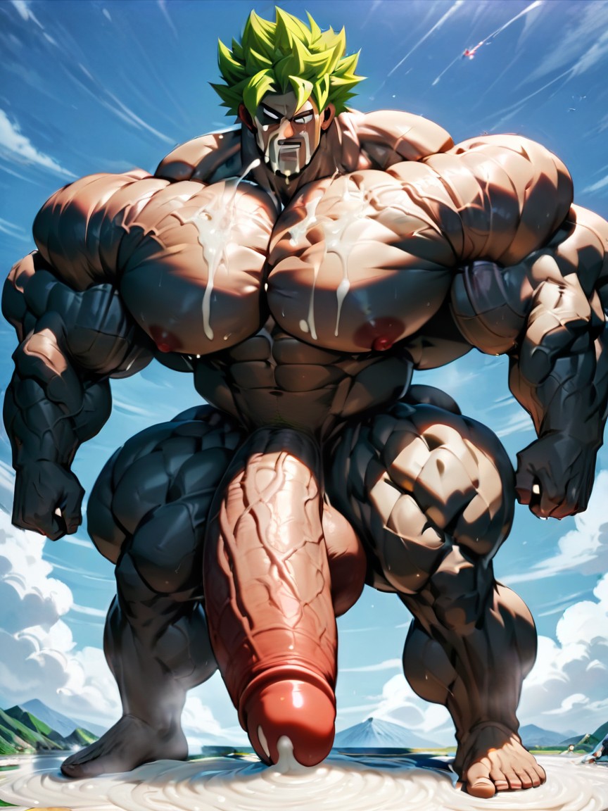 Hyper Penis, Huge Muscle, Black Skin Porno gay IA