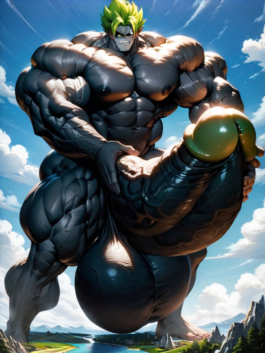 Huge Testicles, Green Hair, Huge Ball AI Gay Porn