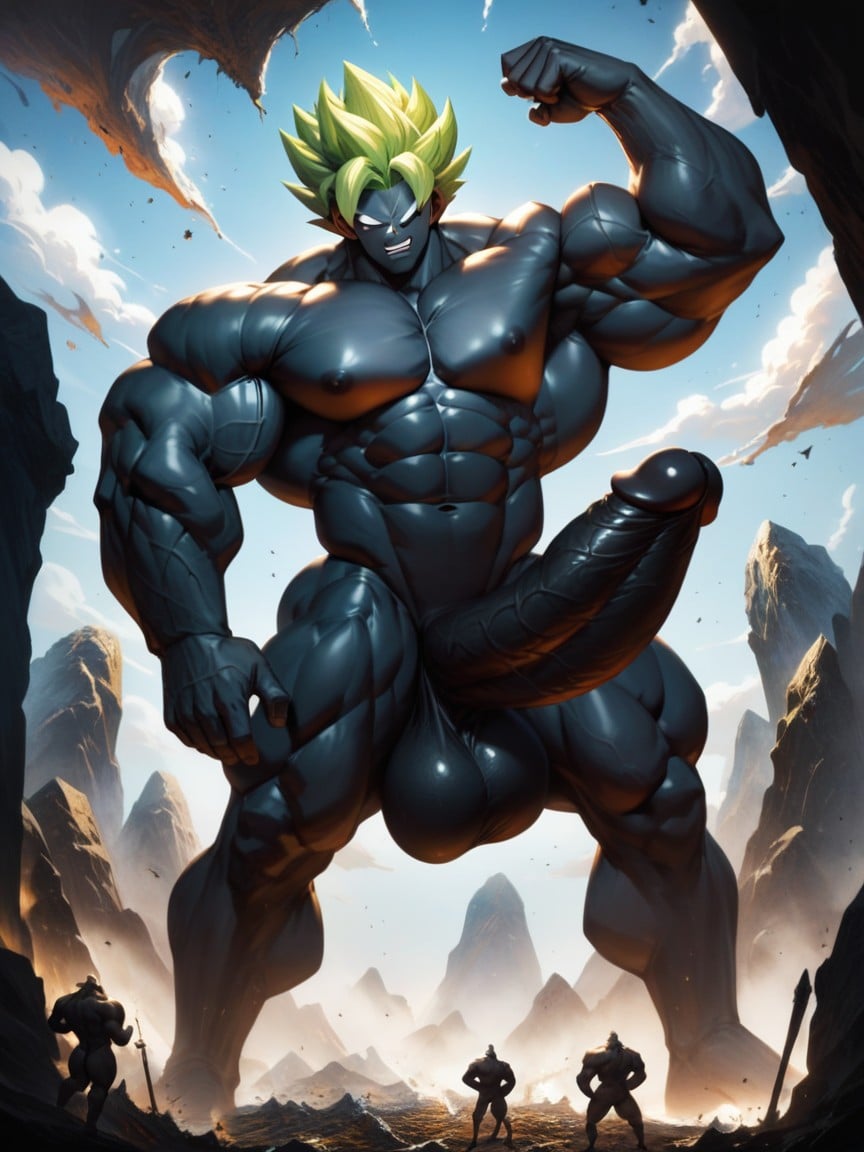 Hyper Macro, Big Man, Growing Cock AI Gay Porn